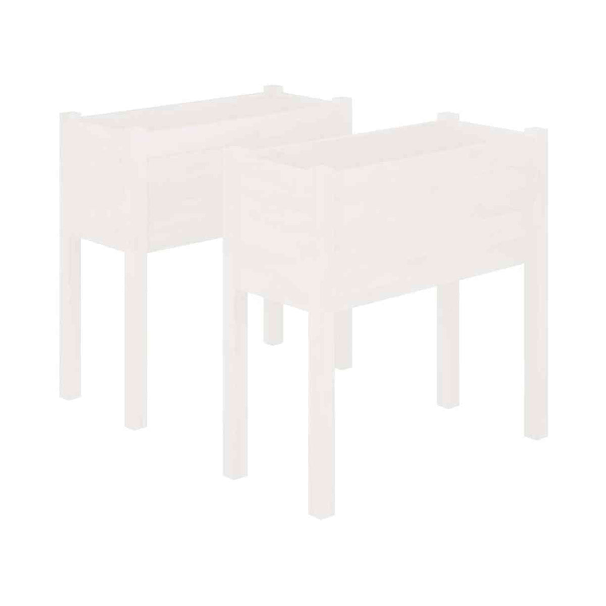 Jardineras 2 Uds Madera Maciza De Pino 70X31X70 Cm