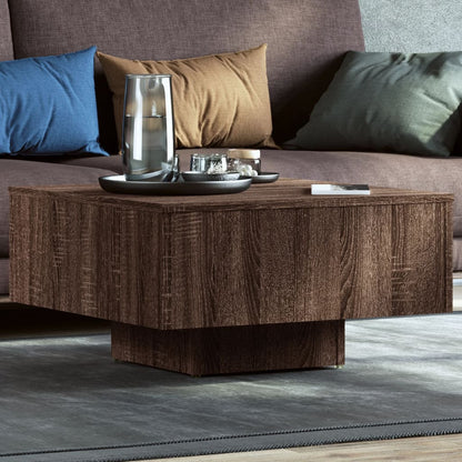 Mesa De Centro Madera De Ingeniería Envejecida 60X60X31,5 Cm