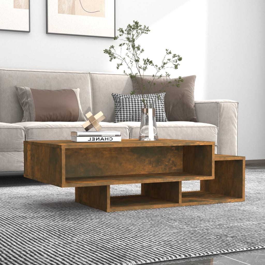 Mesa De Centro Madera De Ingeniería Envejecida 105X55X32 Cm