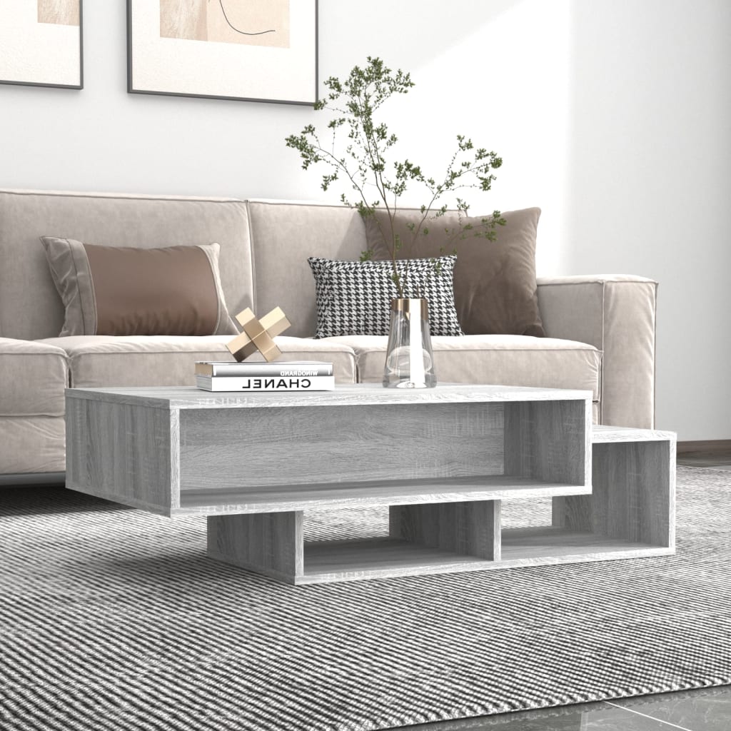 Mesa De Centro Madera De Ingeniería Envejecida 105X55X32 Cm