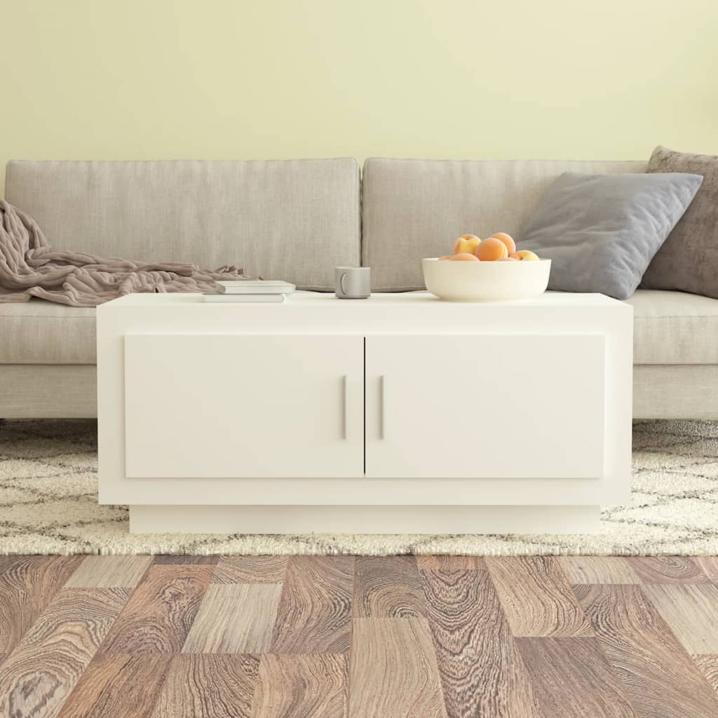 Mesa De Centro Madera De Ingeniería Roble Marrón 102X50X45 Cm