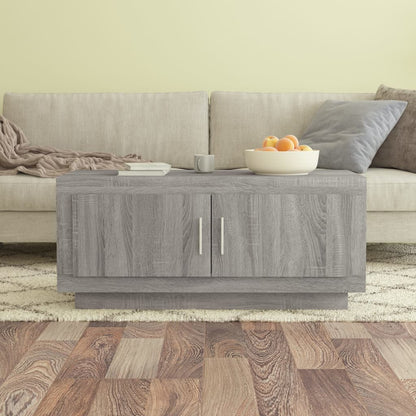 Mesa De Centro Madera De Ingeniería Roble Marrón 102X50X45 Cm