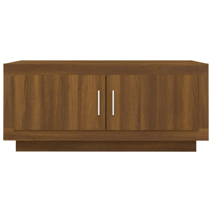 Mesa De Centro Madera De Ingeniería Roble Marrón 102X50X45 Cm