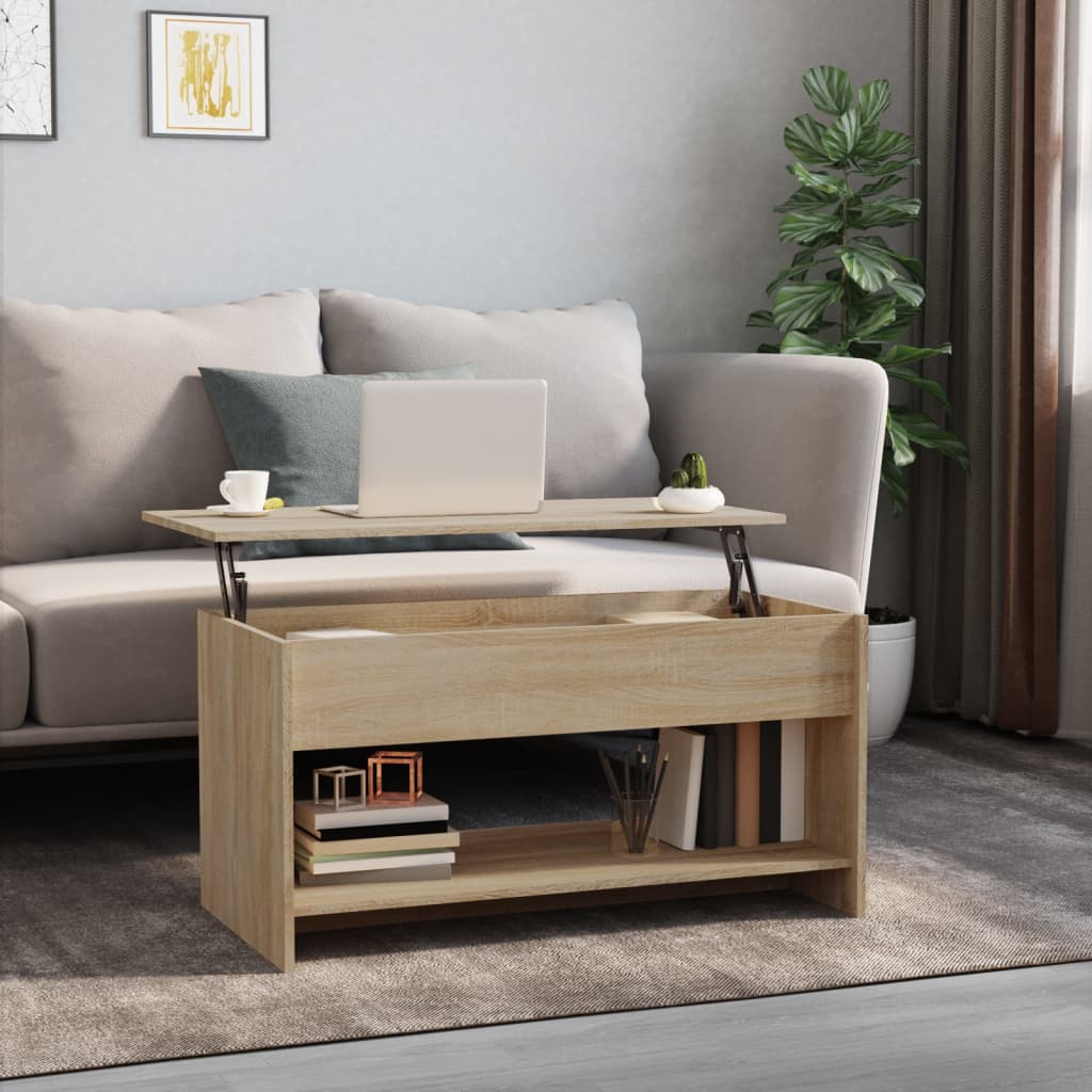 Mesa De Centro Madera Contrachapada 80X50X40 Cm