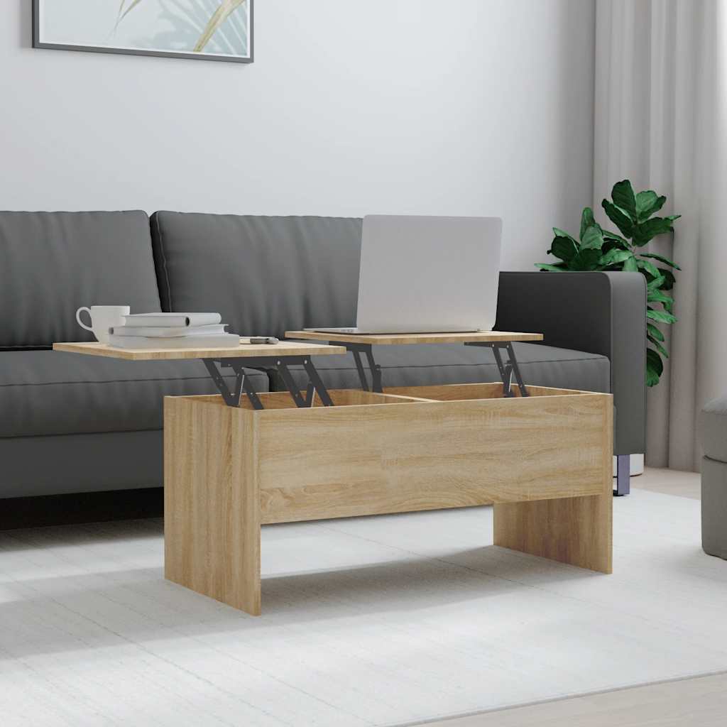 Mesa De Centro Madera Ingeniería 102X50,5X46,5 Cm
