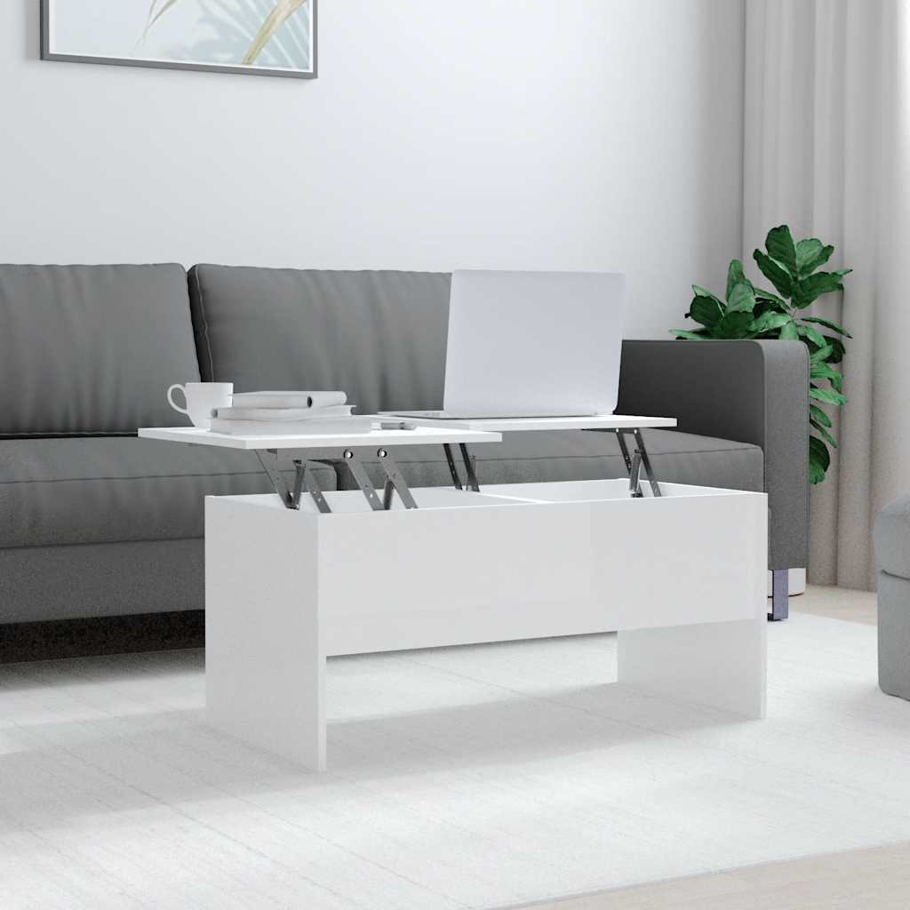 Mesa De Centro Madera Ingeniería 102X50,5X46,5 Cm