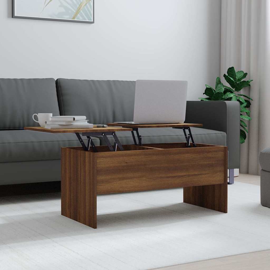 Mesa De Centro Madera Ingeniería 102X50,5X46,5 Cm