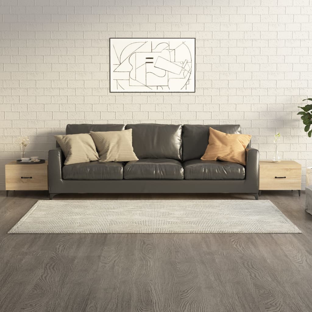 Mesa De Centro Con Patas De Metal 2 Uds 50X50X40Cm