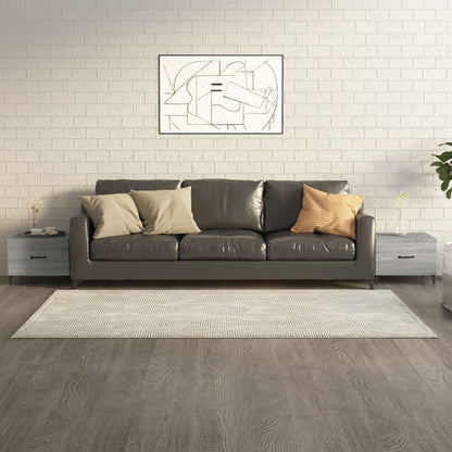 Mesa De Centro Con Patas De Metal 2 Uds 50X50X40Cm