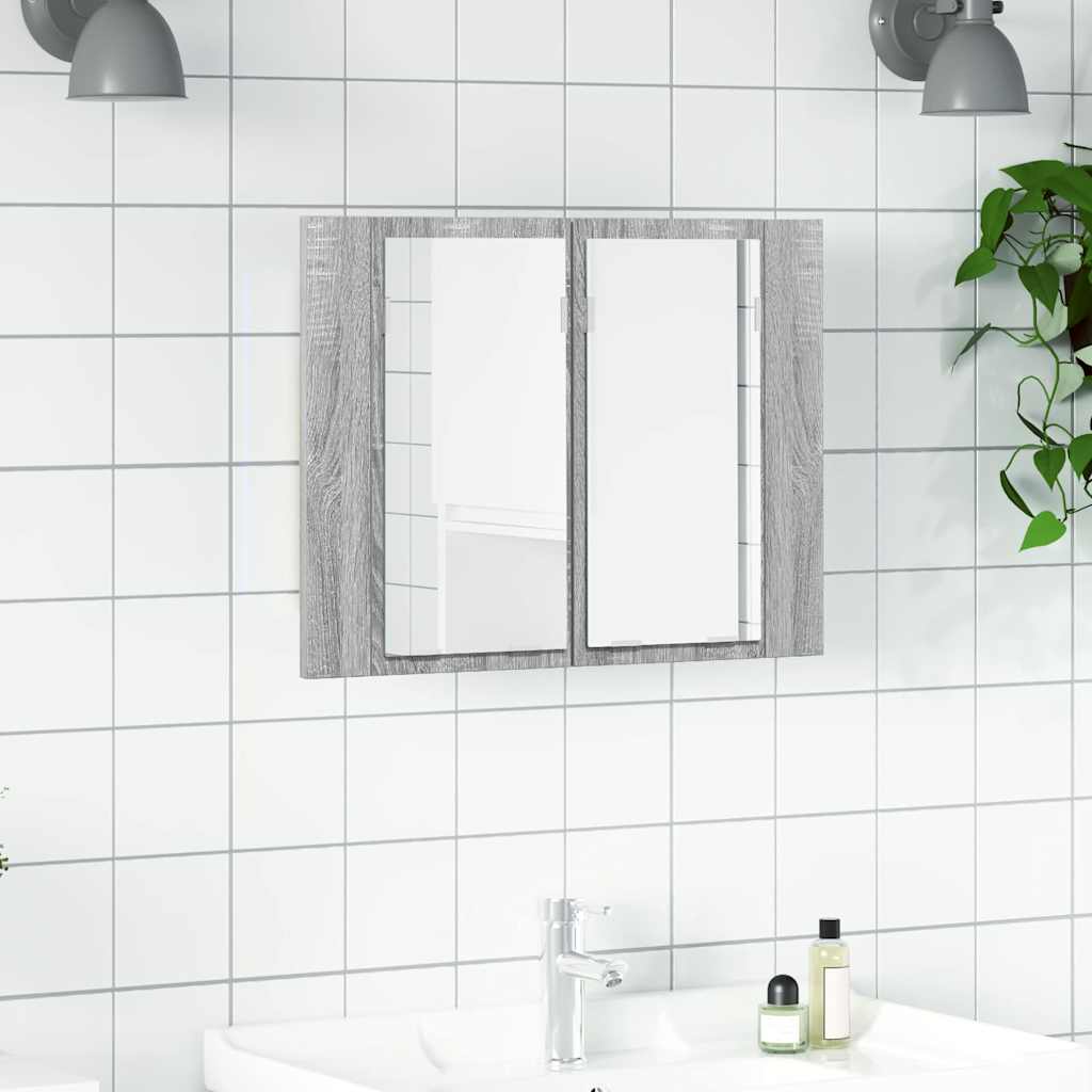 Armario Espejo De Baño Led Acrílico 60X12X45 Cm
