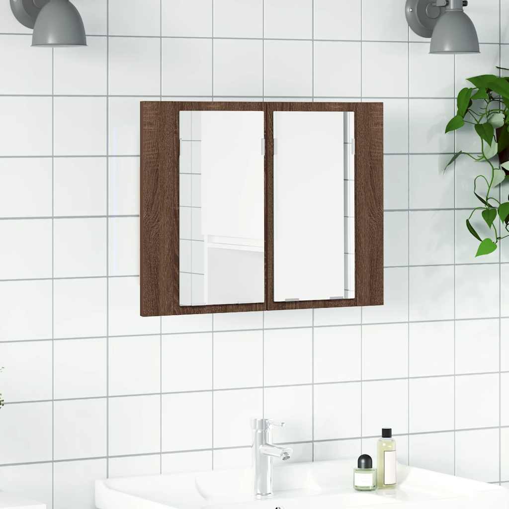 Armario Espejo De Baño Led Acrílico 60X12X45 Cm