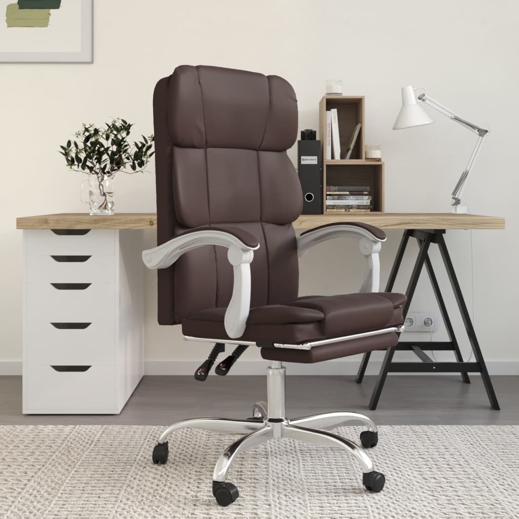 Silla De Oficina Reclinable Cuero Sintético
