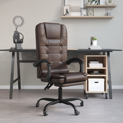 Silla De Oficina Reclinable Masaje Cuero Sintético