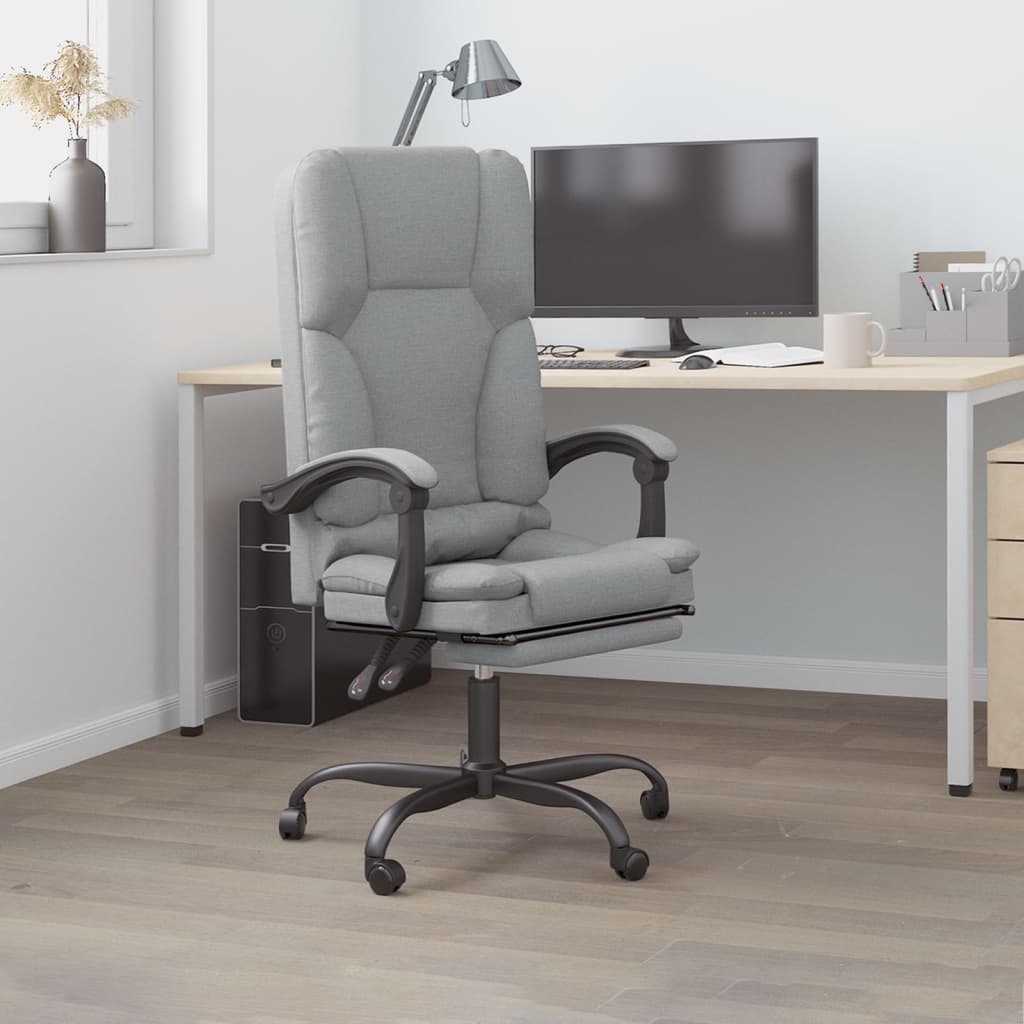 Silla De Oficina Reclinable Con Masaje De Tela
