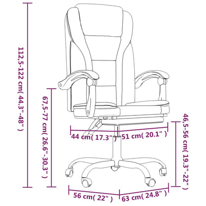 Silla De Oficina Reclinable De Tela