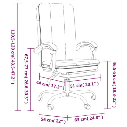Silla De Oficina Reclinable Cuero Sintético