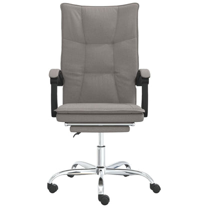 Silla De Oficina Reclinable De Tela Gris