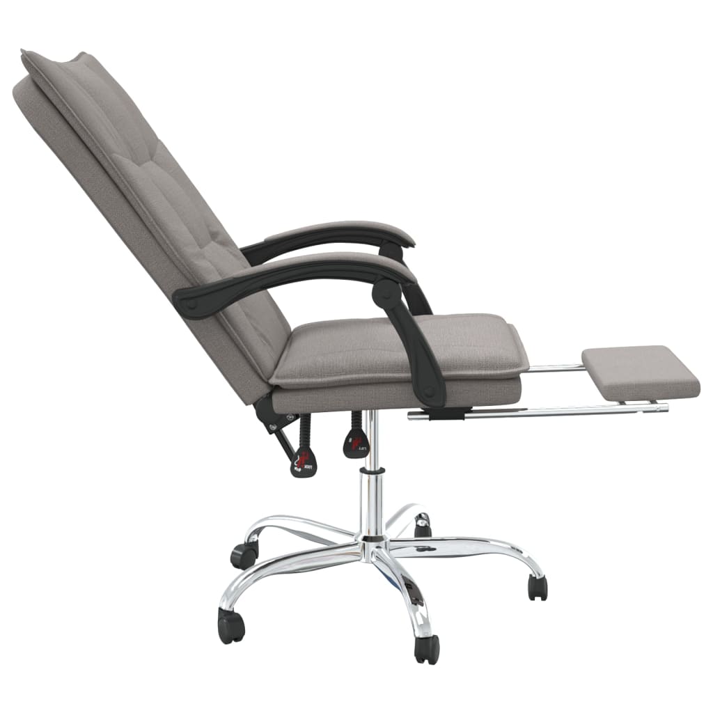Silla De Oficina Reclinable De Tela Gris