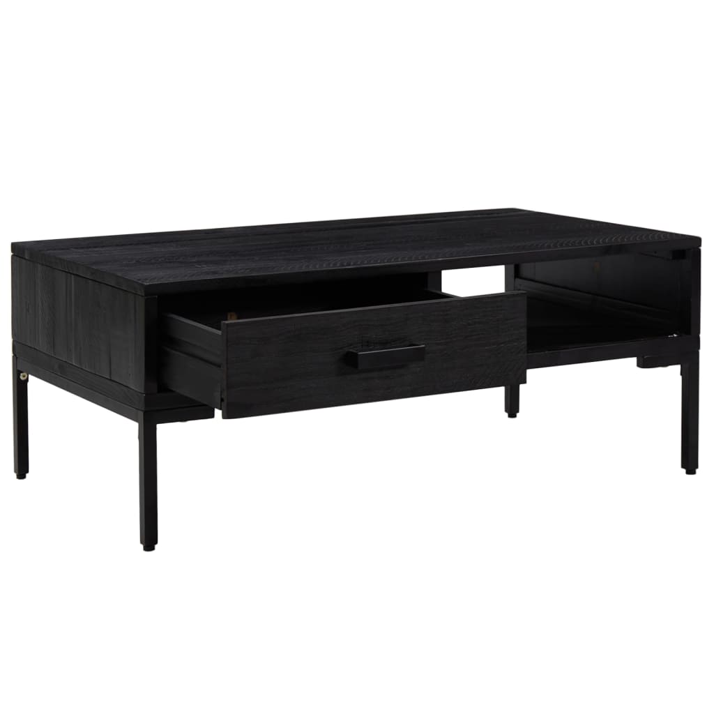 Mesa De Centro Madera Maciza De Pino 90X50X35 Cm