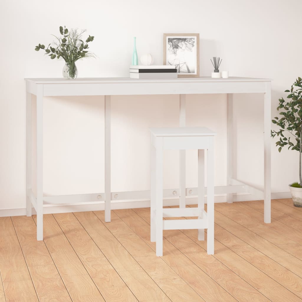 Mesa Alta De Bar Madera Maciza De Pino