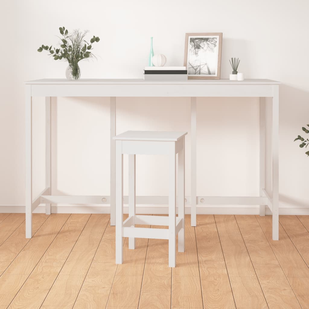 Mesa Alta De Bar Madera Maciza De Pino