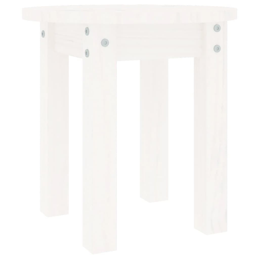 Mesa De Centro De Madera Maciza De Pino Ø35X35 Cm