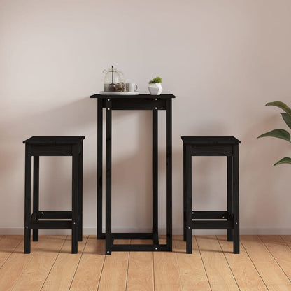 Set De Bar 3 Piezas Madera Maciza De Pino