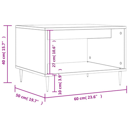 Mesa De Centro Madera De Ingeniería 60X50X40 Cm