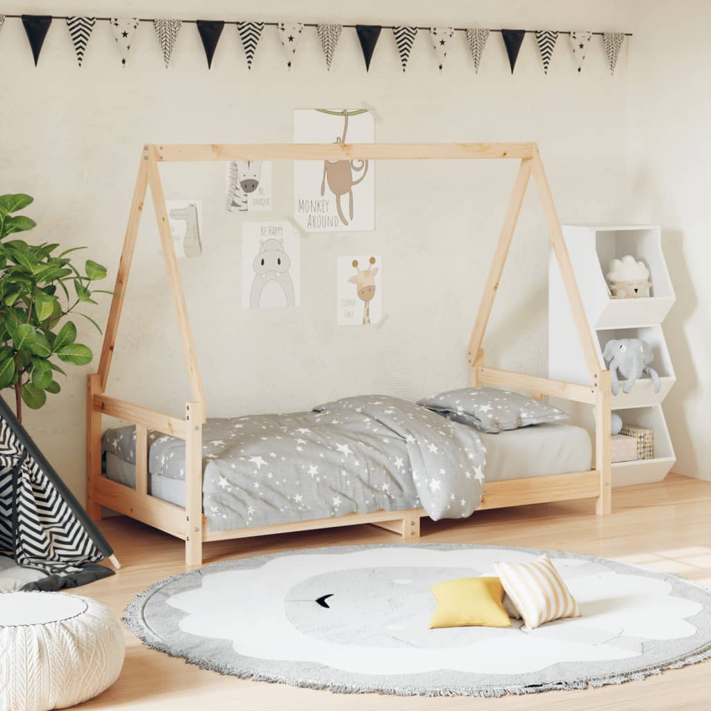 Estructura De Cama Para Niños Madera Maciza De Pino