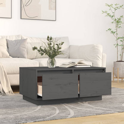 Mesa De Centro Madera Maciza De Pino 80X50X35 Cm