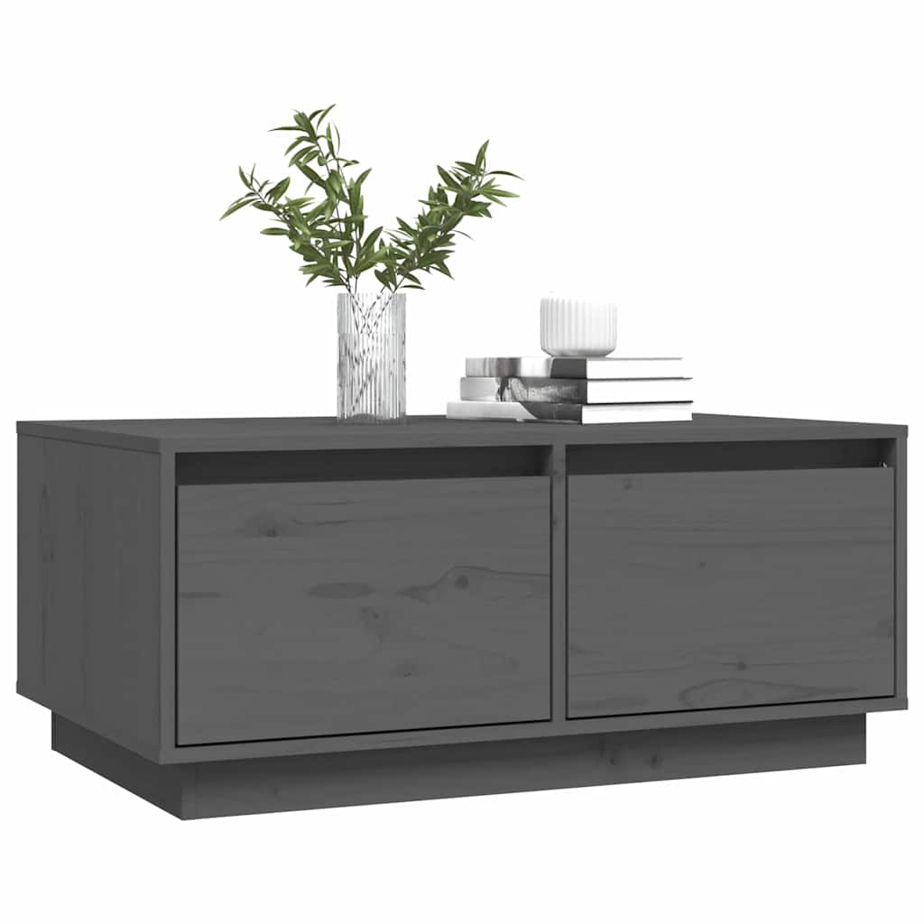 Mesa De Centro Madera Maciza De Pino 80X50X35 Cm