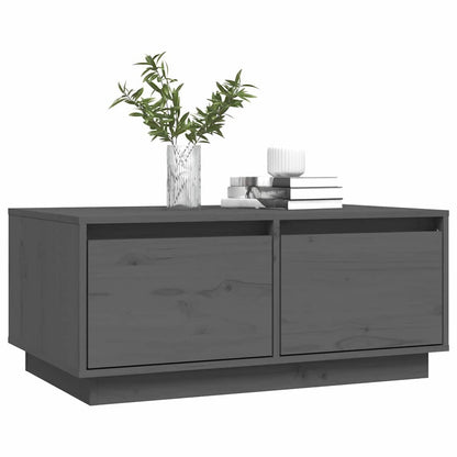 Mesa De Centro Madera Maciza De Pino 80X50X35 Cm
