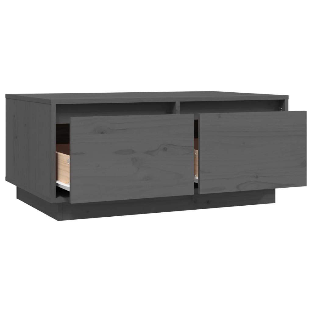 Mesa De Centro Madera Maciza De Pino 80X50X35 Cm