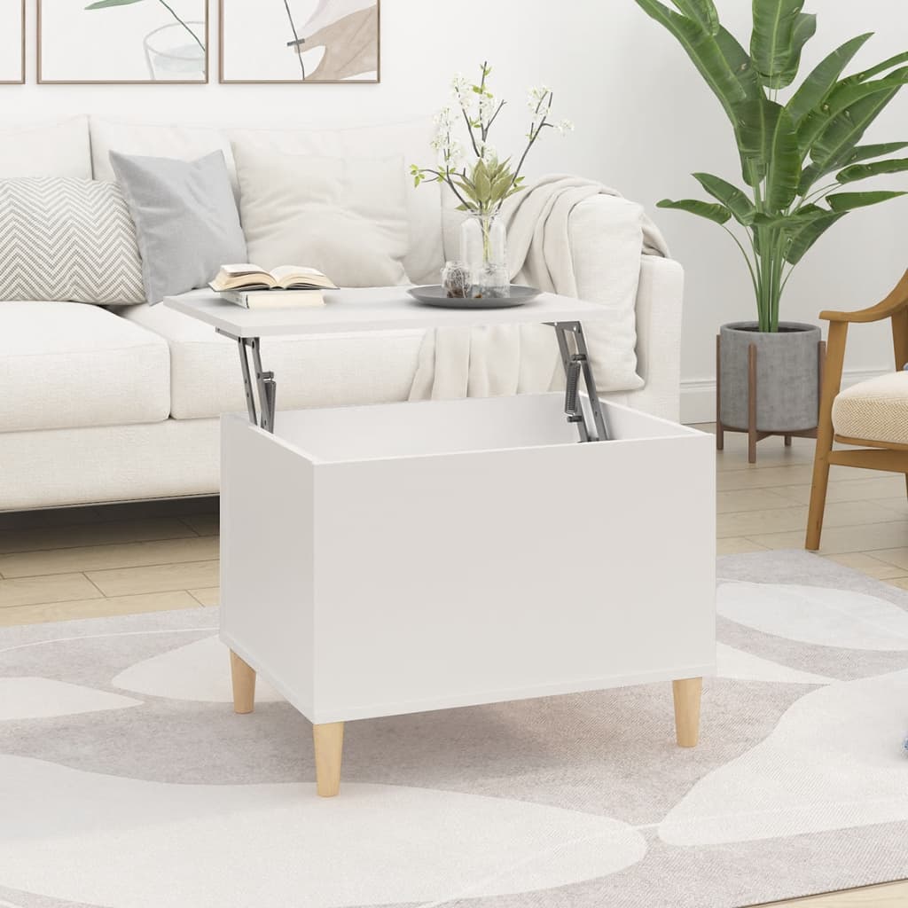 Mesa De Centro Madera Contrachapada Roble Marrón 60X44,5X45 Cm