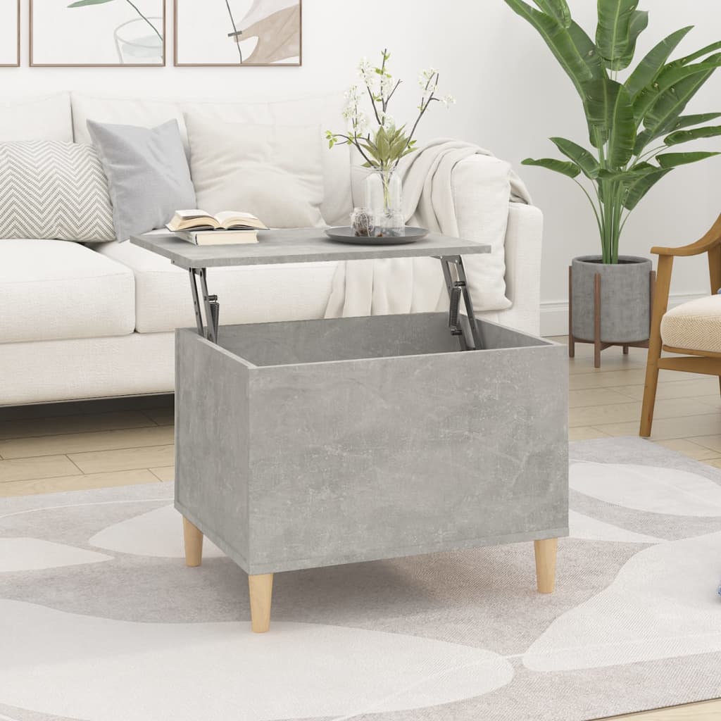 Mesa De Centro Madera Contrachapada Roble Marrón 60X44,5X45 Cm