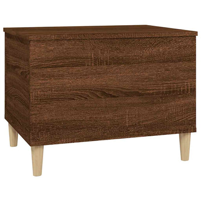 Mesa De Centro Madera Contrachapada Roble Marrón 60X44,5X45 Cm