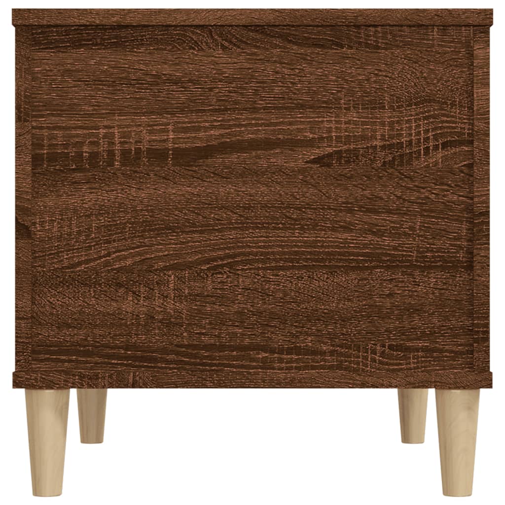 Mesa De Centro Madera Contrachapada Roble Marrón 60X44,5X45 Cm