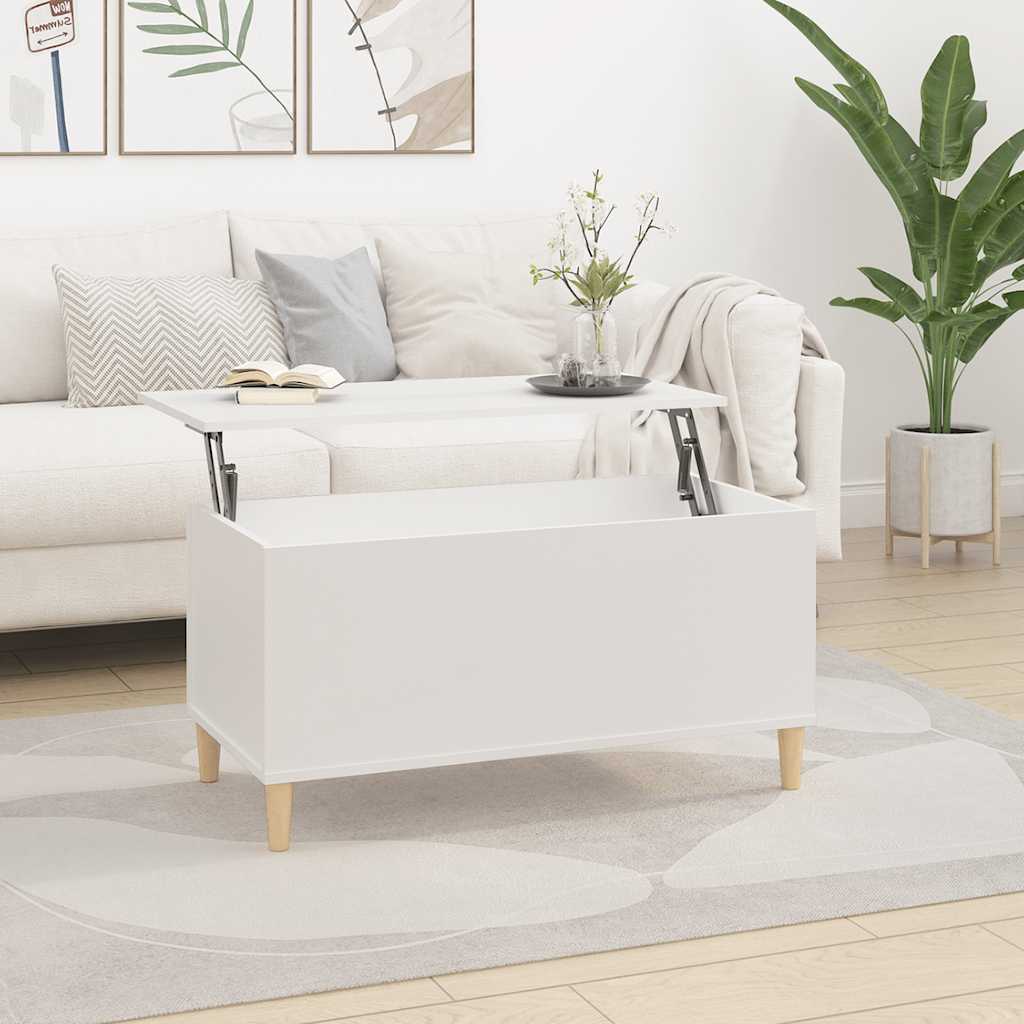 Mesa De Centro Madera Contrachapada Roble Marrón 60X44,5X45 Cm