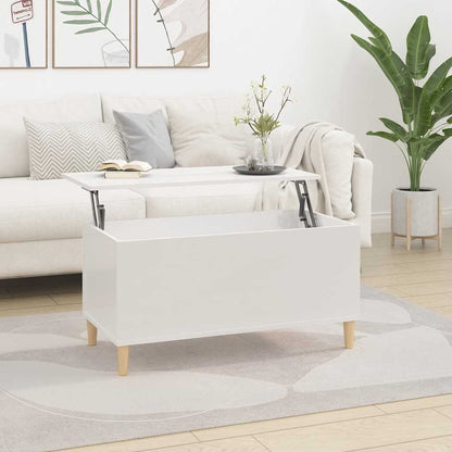 Mesa De Centro Madera Contrachapada Roble Marrón 60X44,5X45 Cm