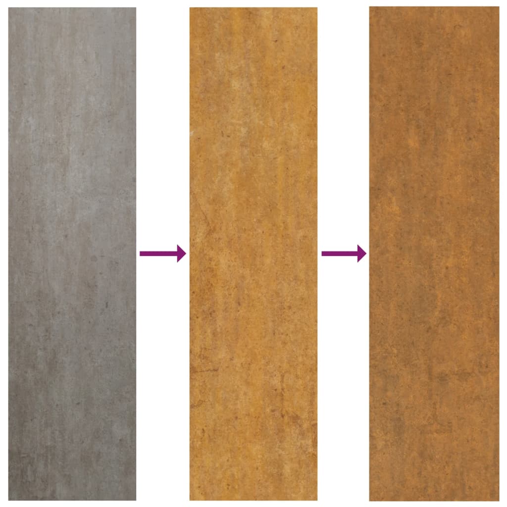 Jardineras De Pared 2 Uds Acero Corten Oxidado