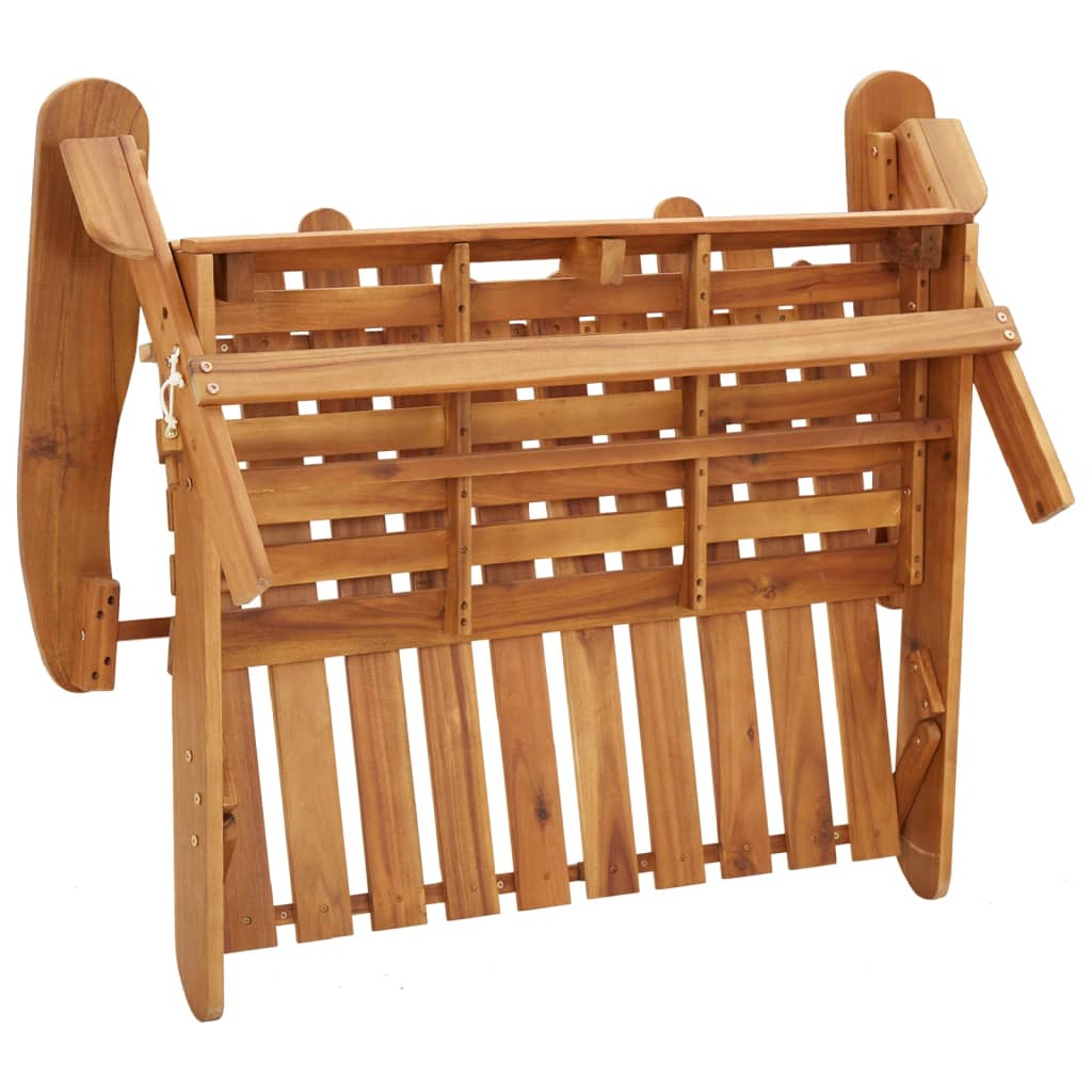 Banco De Jardín Adirondack Con Cojines Madera De Acacia 126 Cm