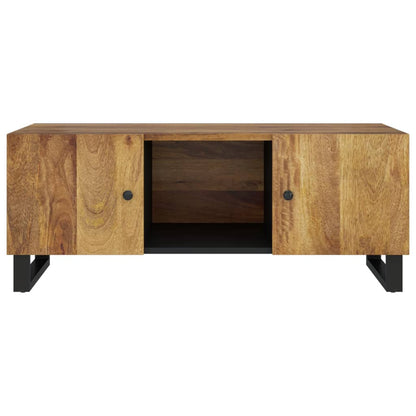 Mesa De Centro Madera Maciza Mango Y Contrachapada 100X54X40 Cm