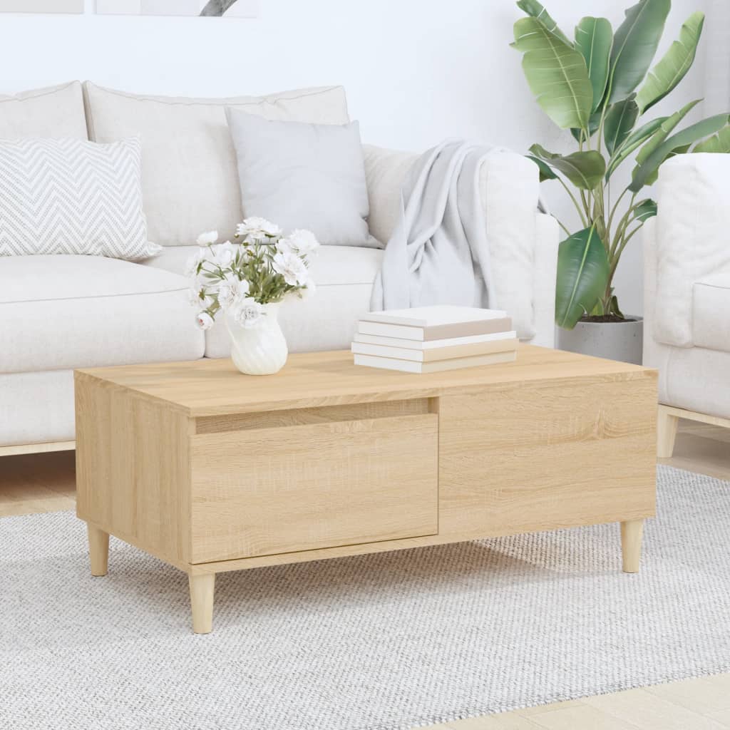 Mesa De Centro Madera Contrachapada 90X50X36,5 Cm