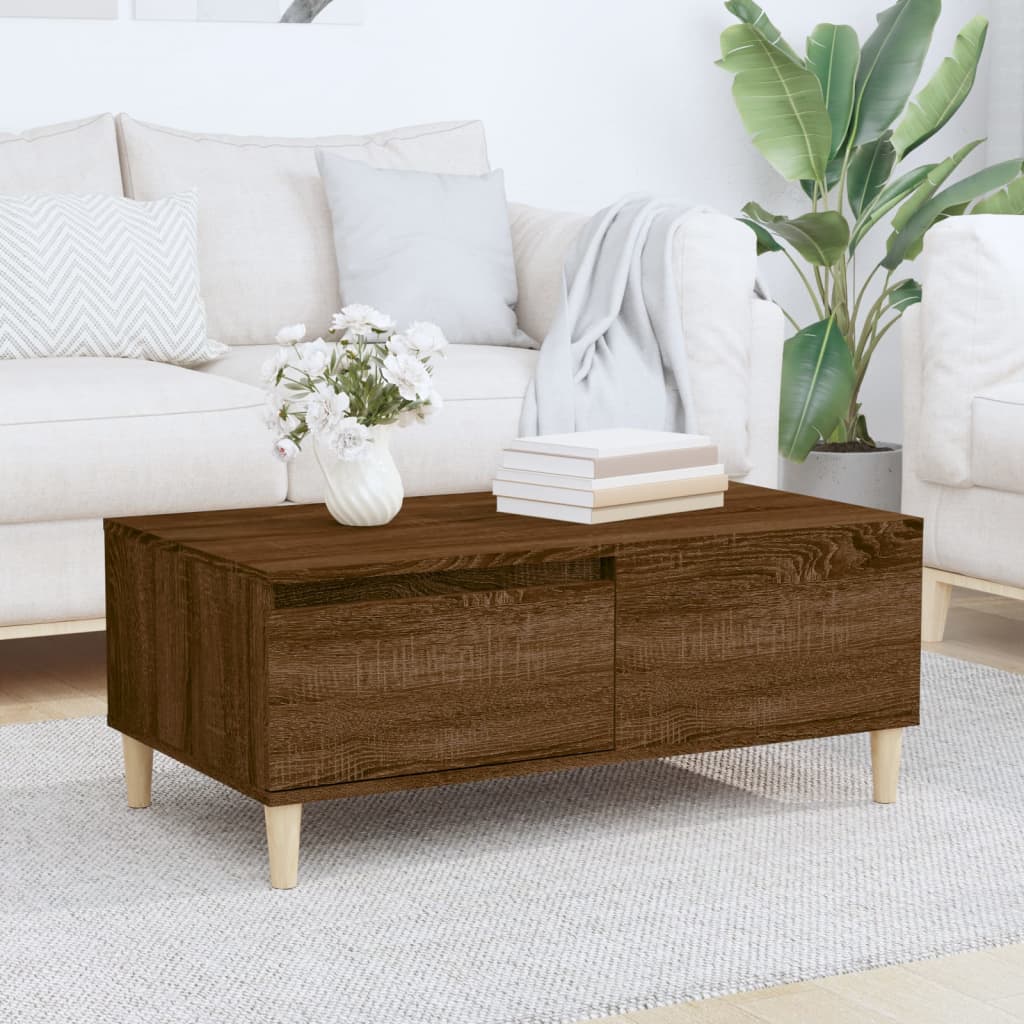 Mesa De Centro Madera Contrachapada 90X50X36,5 Cm