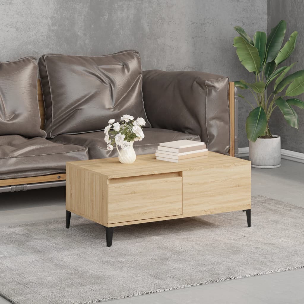 Mesa De Centro Madera Contrachapada 90X50X36,5 Cm