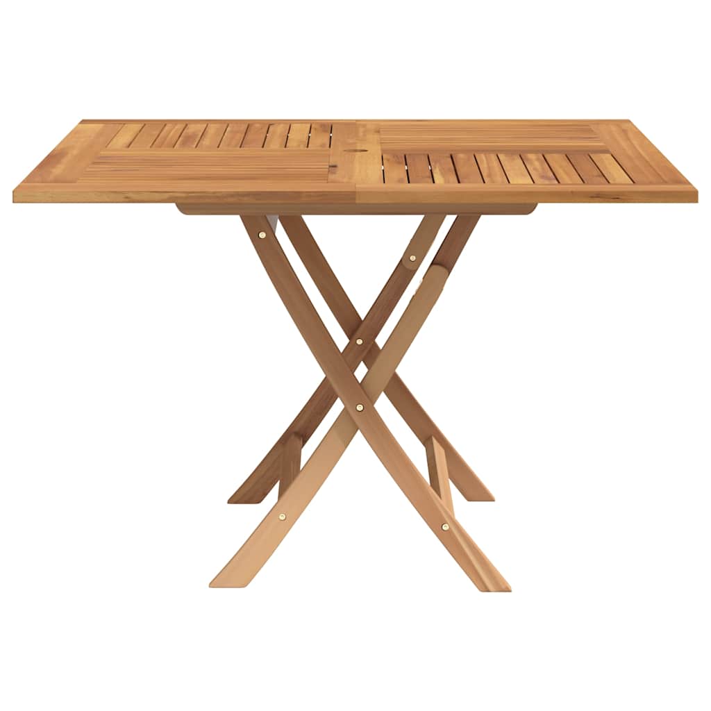 Mesa De Jardín Plegable Madera Maciza De Teca 110X110X75 Cm