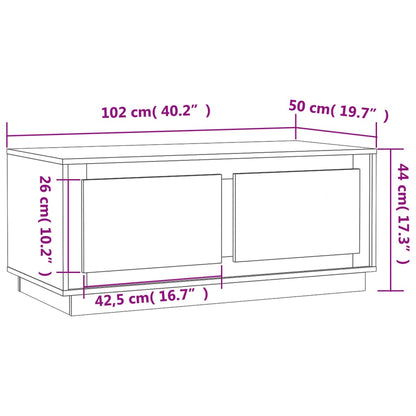 Mesa De Centro Madera Contrachapada 102X50X44 Cm