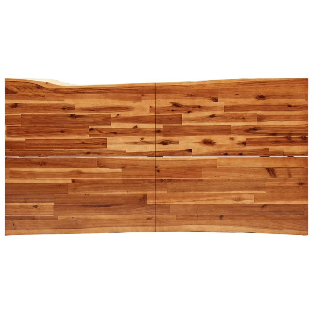 Juego De Comedor Con Borde Vivo 3 Piezas Madera Maciza Acacia