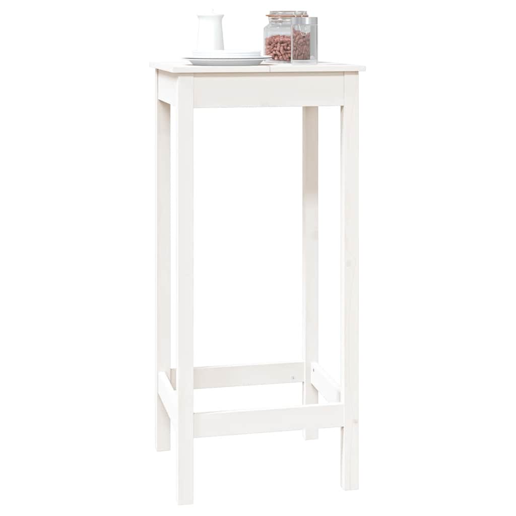 Mesa Alta De Bar Madera Maciza De Pino 50X50X110 Cm
