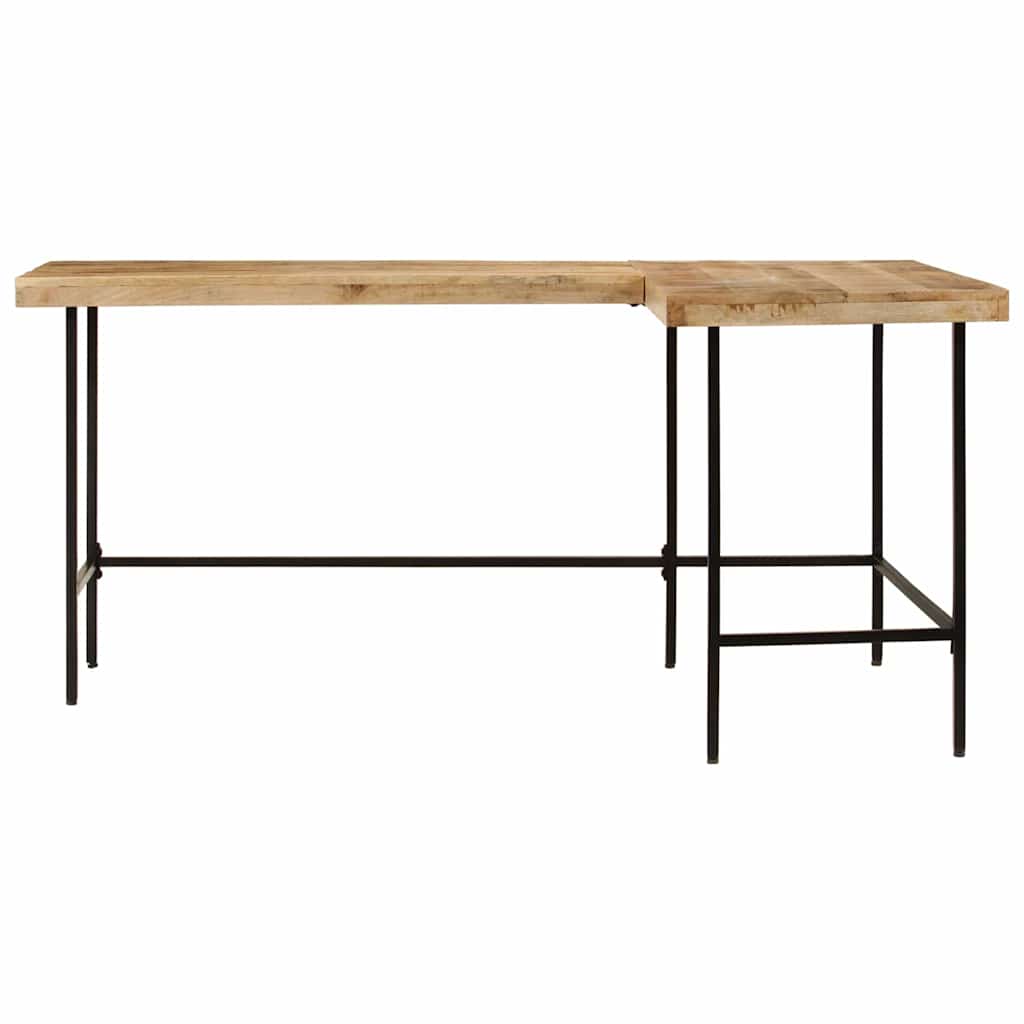 Escritorio Madera Maciza Mango Y Hierro 165X110X77 Cm